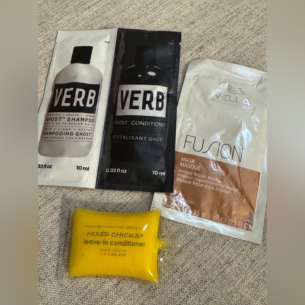 3 x Verb Ghost Shampoo Conditioner Mixed Chicks Leave In Wella Fusion Mask